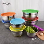 Housewares Baking Salad Metal Stainless Steel Mixing Bowl with Cover