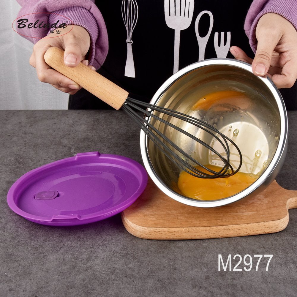 Housewares Baking Salad Metal Stainless Steel Mixing Bowl with Cover