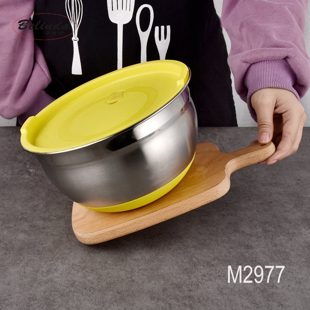Housewares Baking Salad Metal Stainless Steel Mixing Bowl with Cover